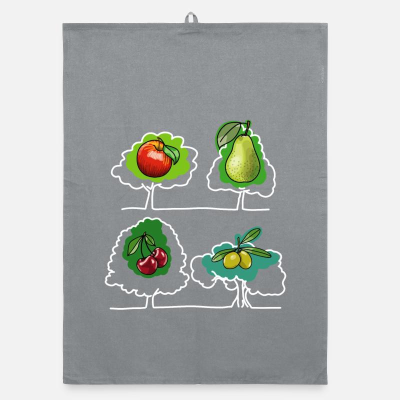 Apple, Pear, Cherry Organic dish towel