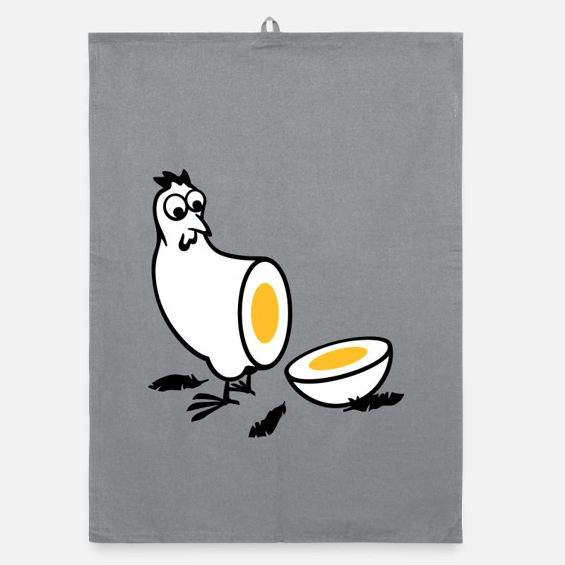 Huhn oder Ei Organic Geschirrtuch