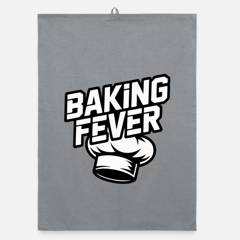 Baking Fever Kitchen Logo Organic dish towel