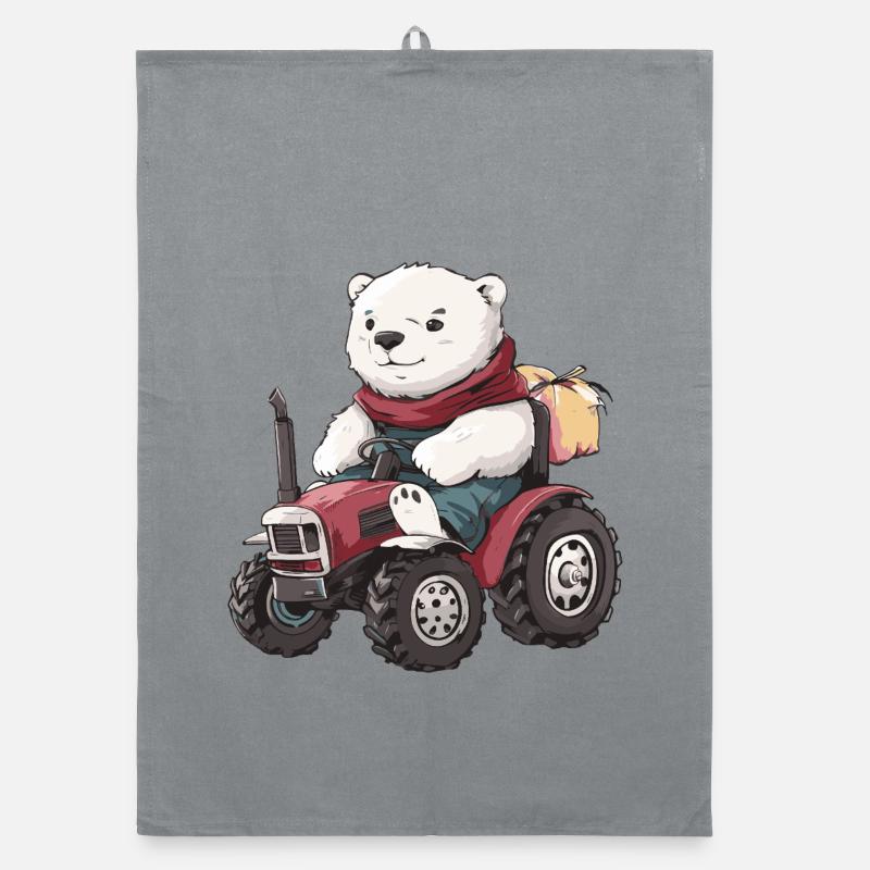 Eisbär Traktor Farmer Organic Geschirrtuch