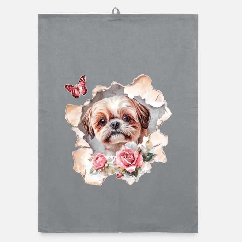 Shih Tzu avec Papillon Torchon bio