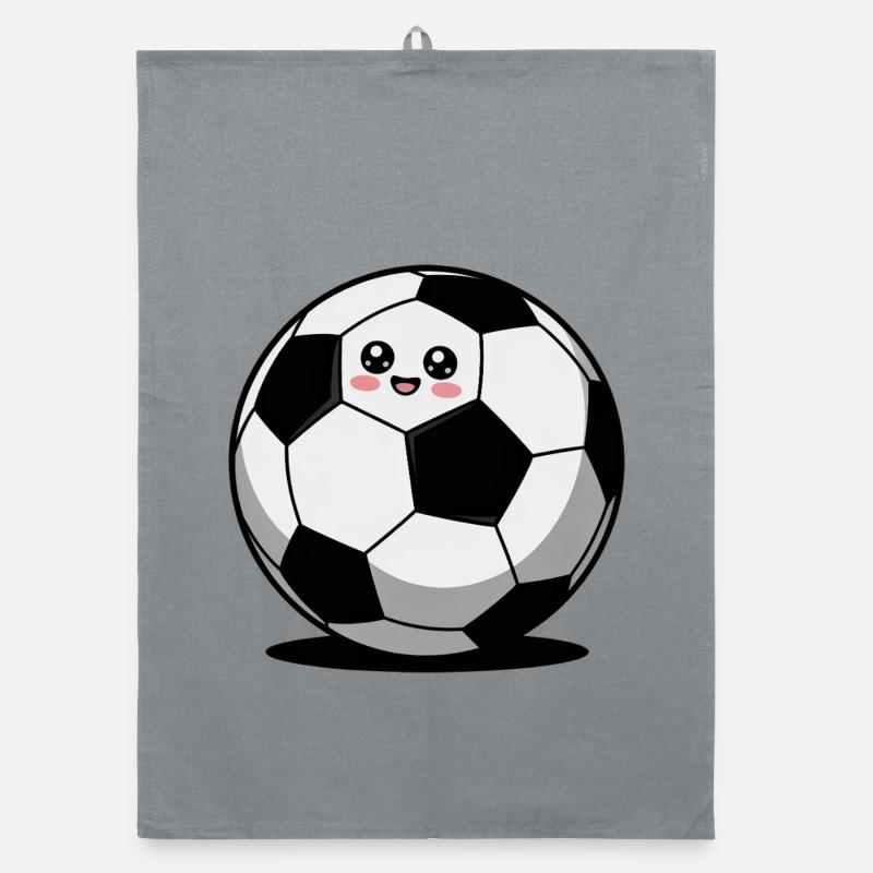 Fußball comic süß Organic Geschirrtuch