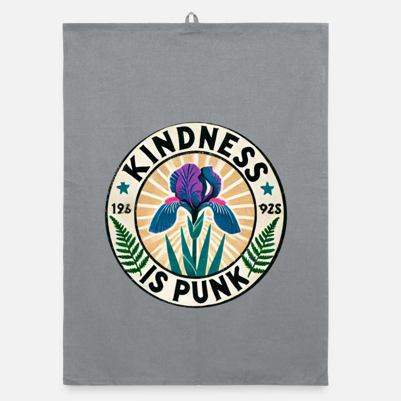 Freundlichkeit ist Punk-Iris-Patch Organic Geschirrtuch