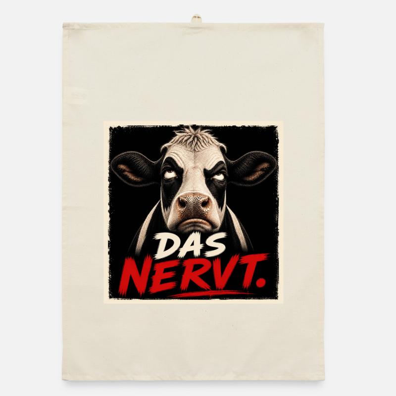 C’est agaçant - T-shirt vache – Déclaration ou cadeau Torchon bio