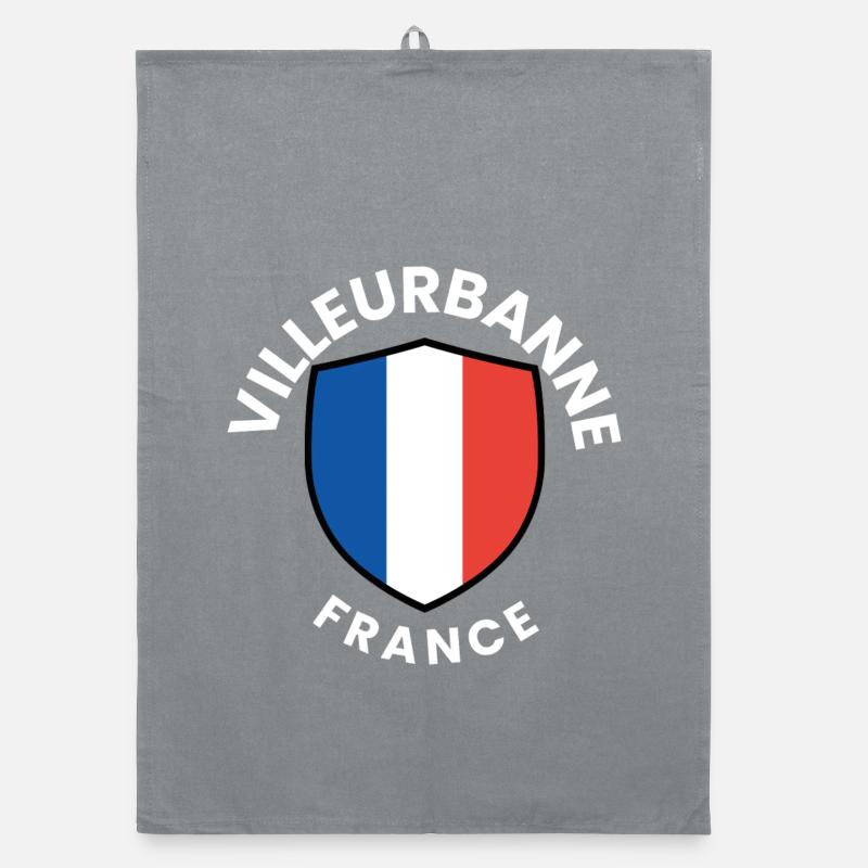 Conception du bouclier du drapeau français Torchon bio