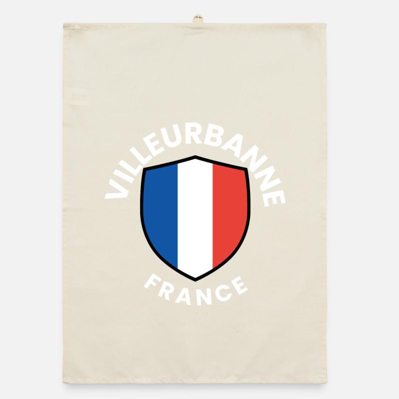 French Flag Shield Design Organic dish towel