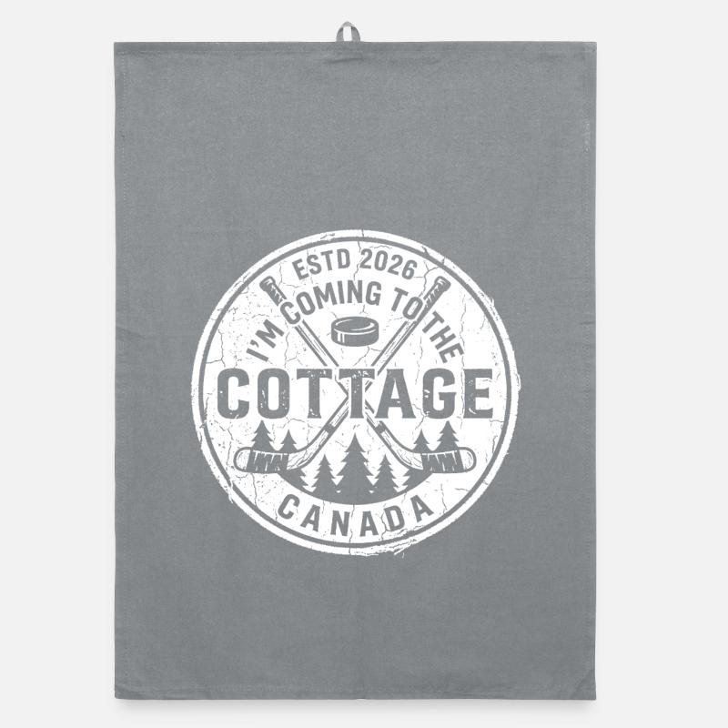 Rustic Cottage Canada Hockey Estd 2026 Design Torchon bio