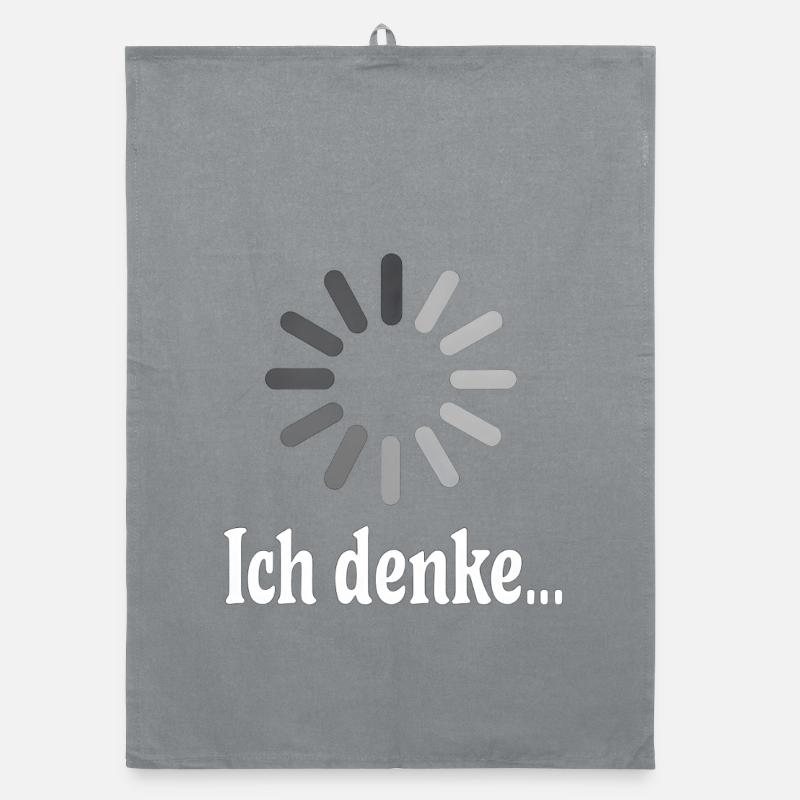 Ich denke bitte warten Organic Geschirrtuch