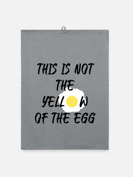 This is not the yellow of the egg - Organic Geschirrtuch - Grau - Vorne