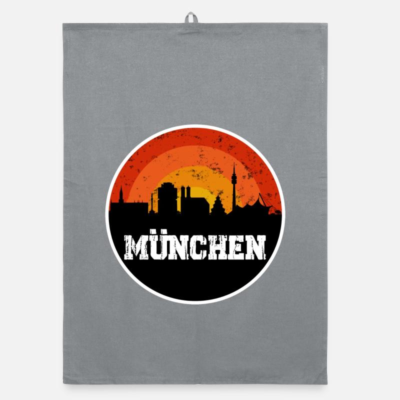 Munich Skyline Original Torchon bio