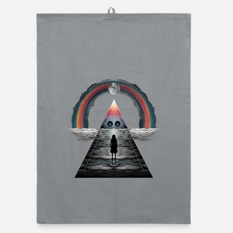 Rainbow Pyramid Moonlight Tango Dodgy Organic dish towel