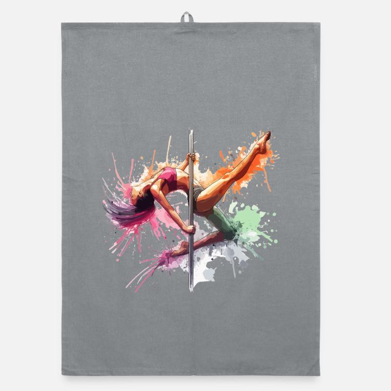 Pole Dance Couleurs Dynamiques Pole Dance Cadeau - Torchon bio - bruyère