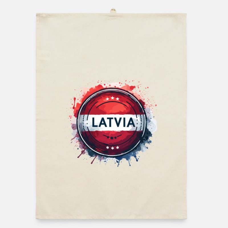 Drapeau de la Lettonie Drapeau Cadeau Torchon bio