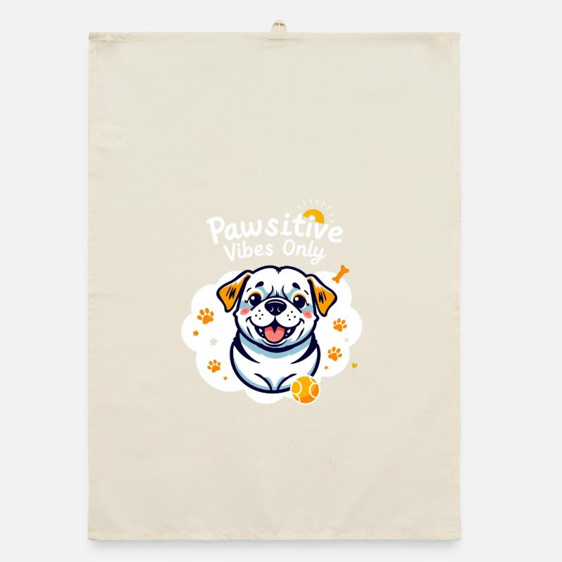 Pawsitive Vibes Only Organic dish towel