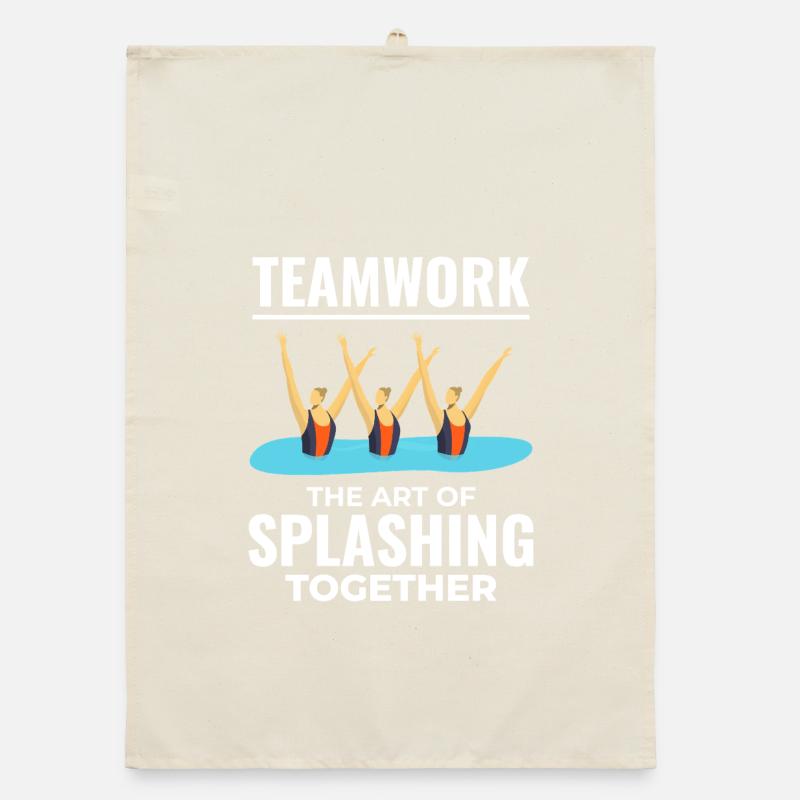 Teamwork Spritzwasser Design Synchronschwimmen Organic Geschirrtuch