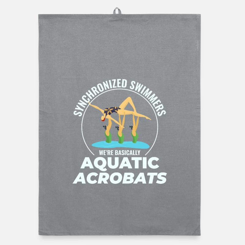 Wasserakrobaten Synchronschwimmen Humor Organic Geschirrtuch