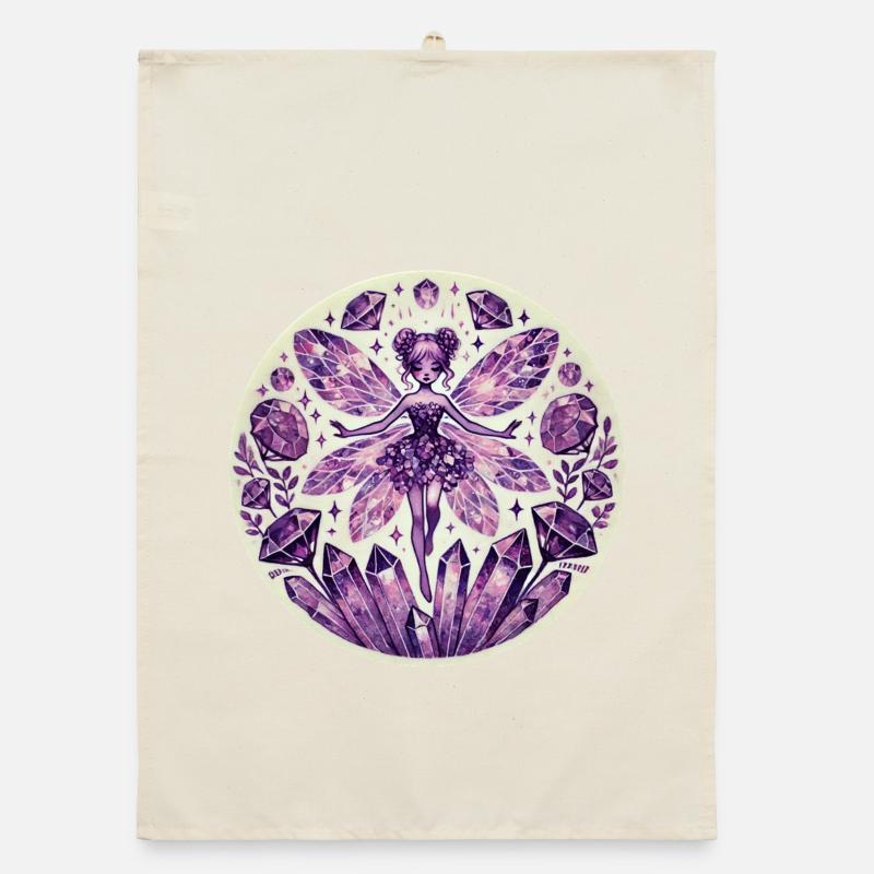 Conception de fée de cristal mystique Torchon bio