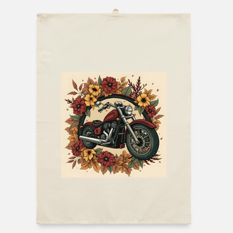 Roue de fleurs d’impression en bloc Torchon bio