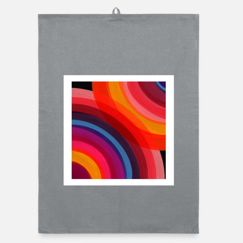 Arc-en-ciel abstrait Torchon bio