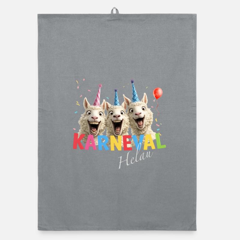 Moutons de carnaval Helau Torchon bio