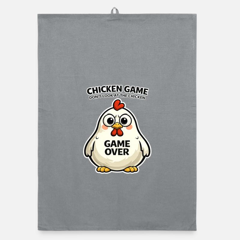 Chicken GameOver Meme Organic dish towel