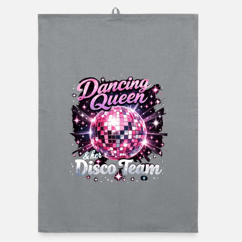 Dancing Queen & Disco Team: Bachelor Party Disco Ball Mix Organic dish towel