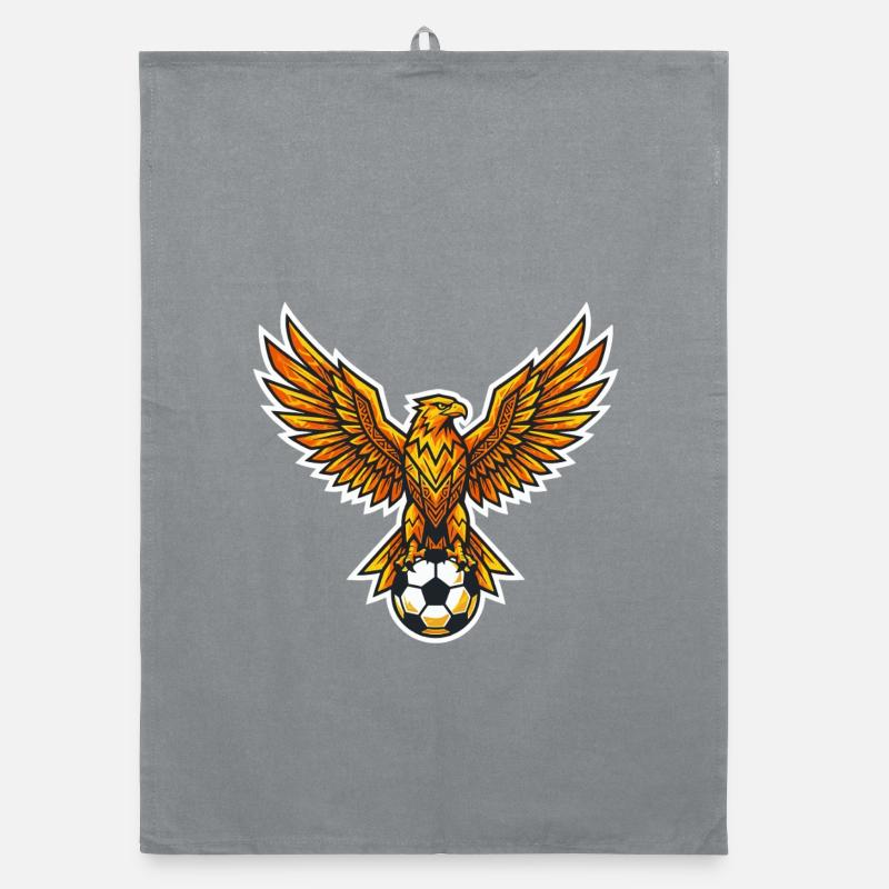 Flame phoenix with ball Organic dish towel