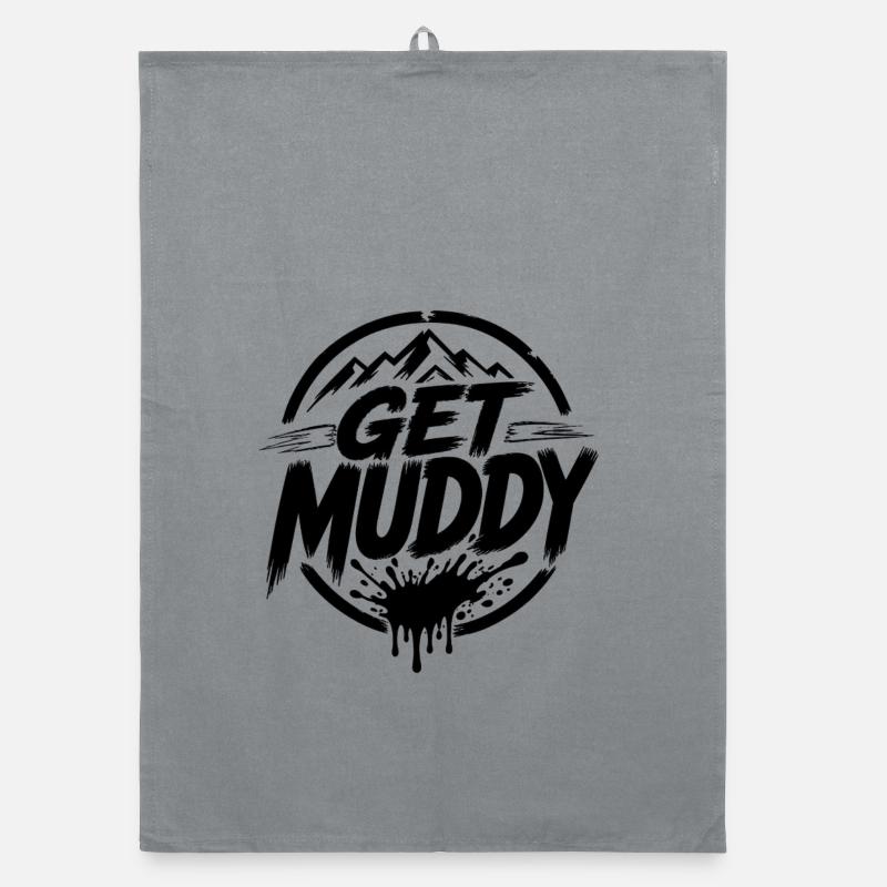 Get Muddy - Logo noir Torchon bio