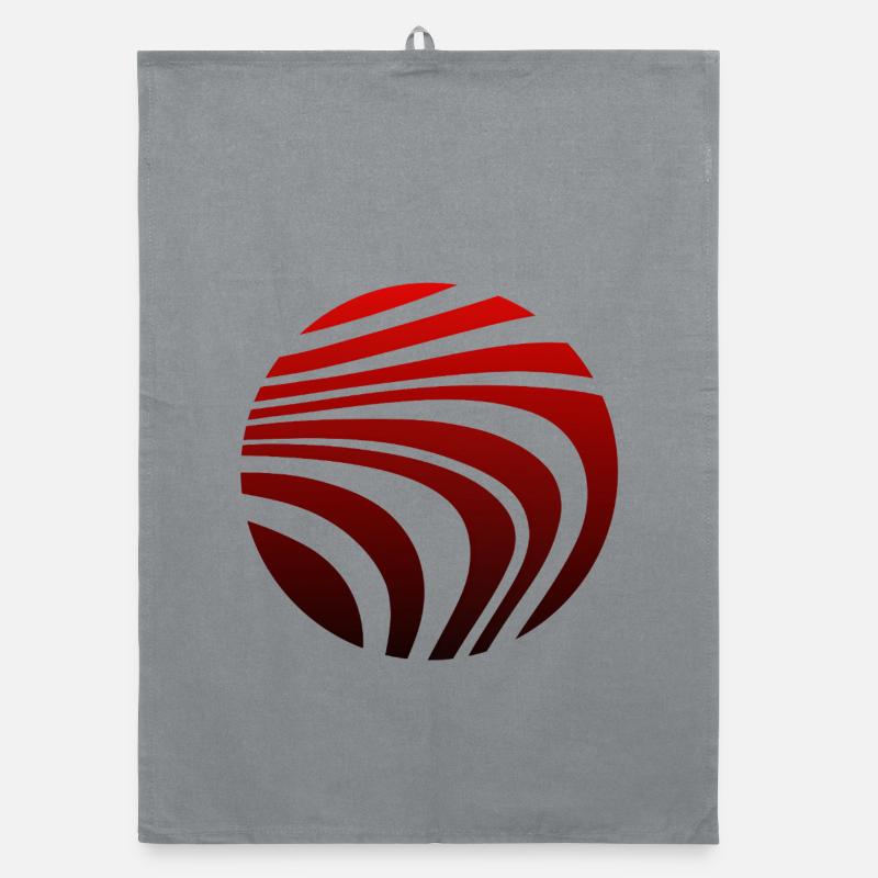 Psychedelic Pattern Red Black Gradient Organic dish towel
