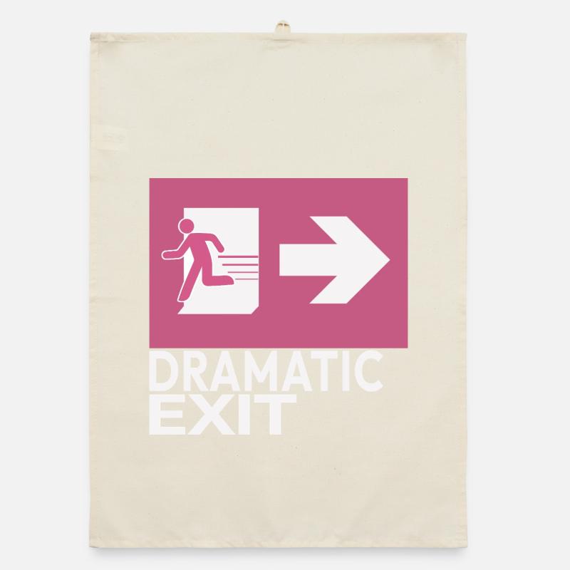 Sortie dramatique Déclaration drôle Graphique minimal Torchon bio