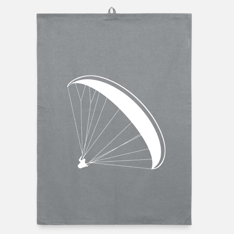 Gleitschirm Pilot Silhouette Paragliding Logo Organic Geschirrtuch