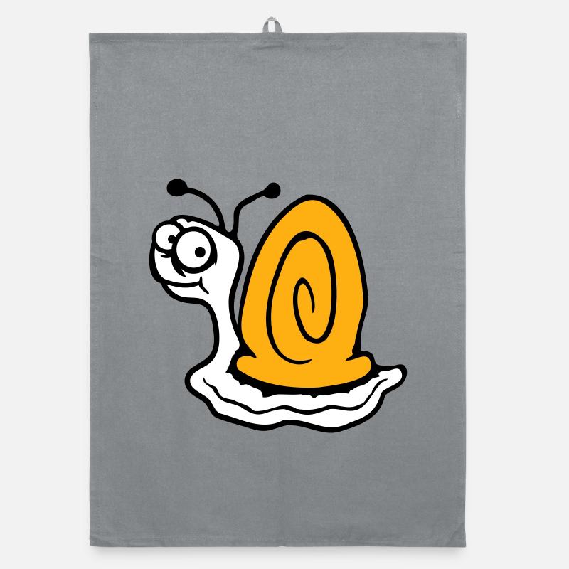 Snail anxious unsure looking back cute Organic dish towel