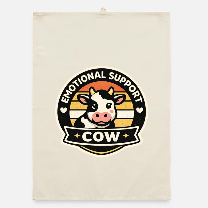Vache chanceuse Torchon bio