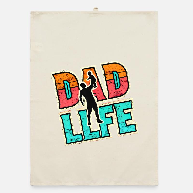Papa Leben, Vaters Geschenk Organic Geschirrtuch