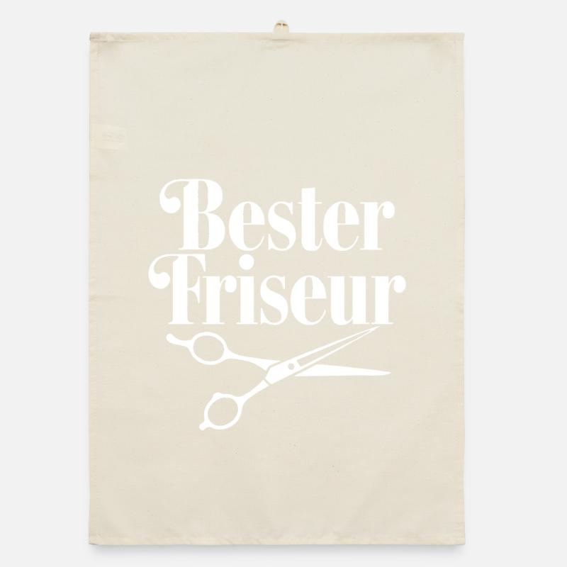 Bester Friseur mit Scheren-Logo Organic Geschirrtuch