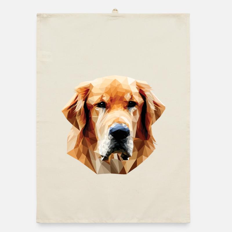 Labrabor Dog Polygon Organic dish towel