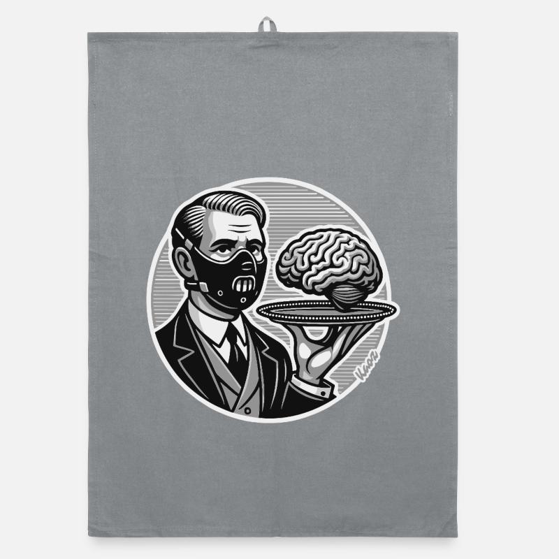 Parody Lecter Catering Serves Brain Today Organic dish towel