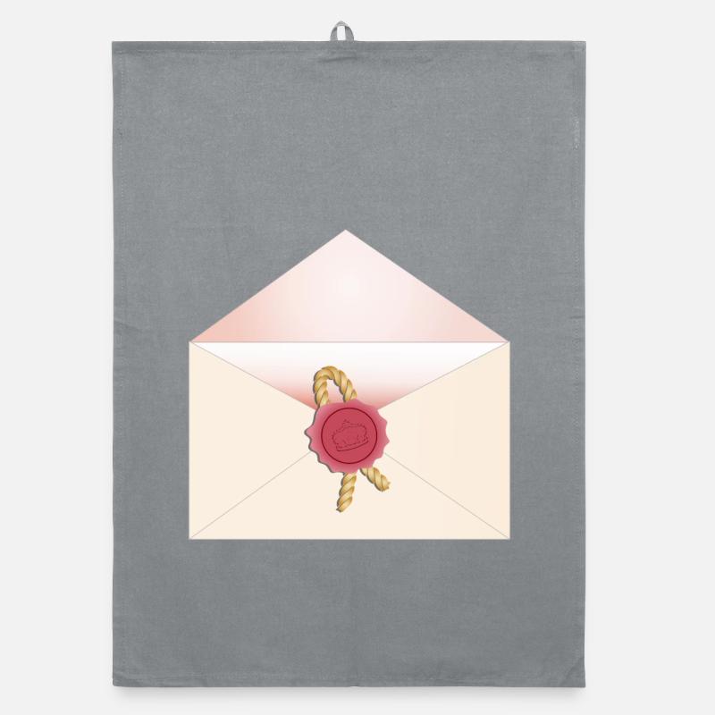 opened envelope with seal Organic dish towel