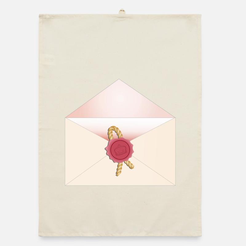 opened envelope with seal Organic dish towel