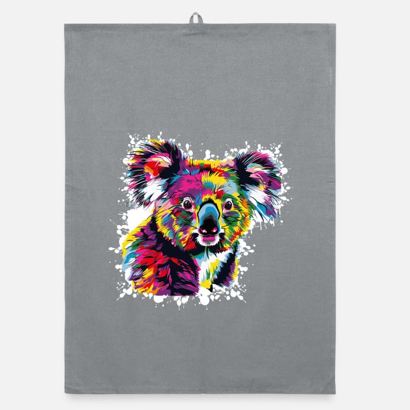 Explosion de couleurs de Koala Créatif Torchon bio