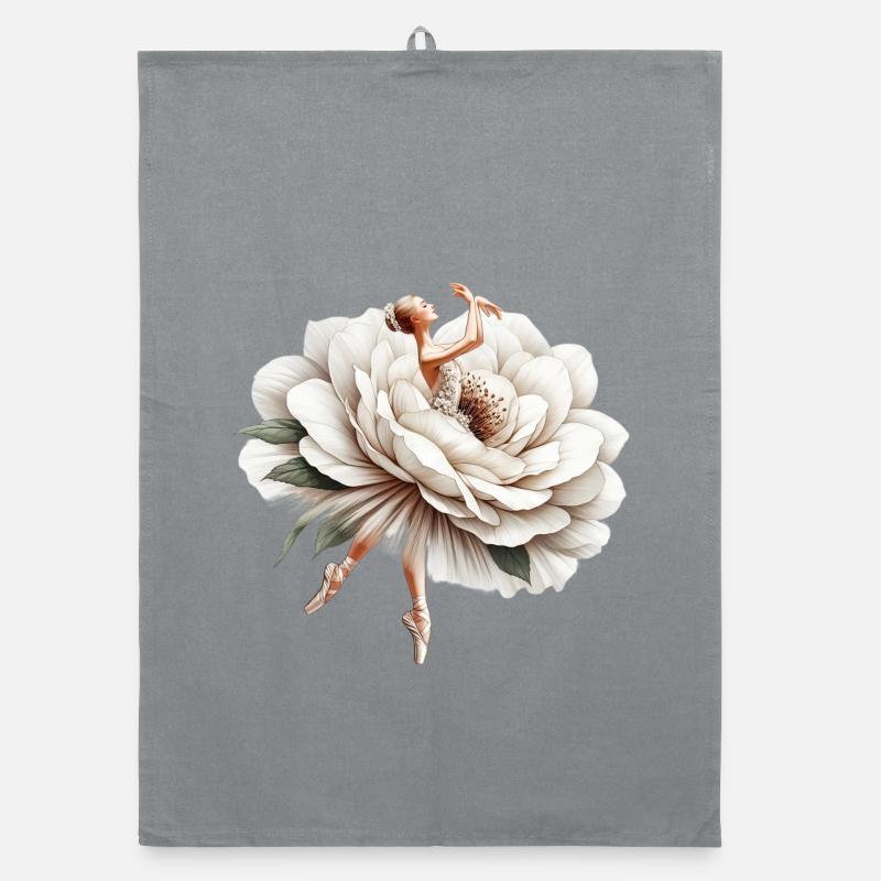 Ballet dancer with tutu Organic dish towel