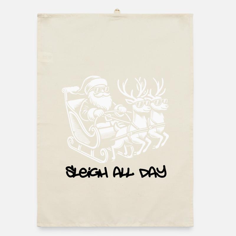 Cooler Santa – Sleigh All Day Organic dish towel
