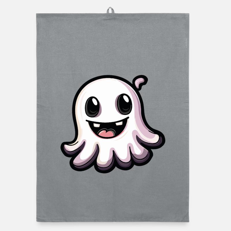 Geist Halloween Niedlich Comic Organic Geschirrtuch