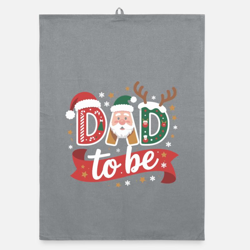 Futur papa Design de Noël Torchon bio