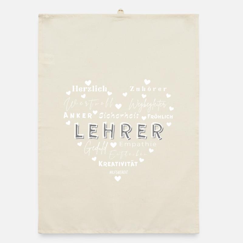 Abschiedsgeschenk Lehrer  Organic Geschirrtuch