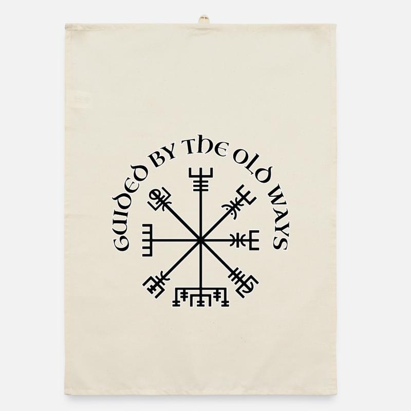 Wikinger-Vegvisir-Kompass Organic Geschirrtuch