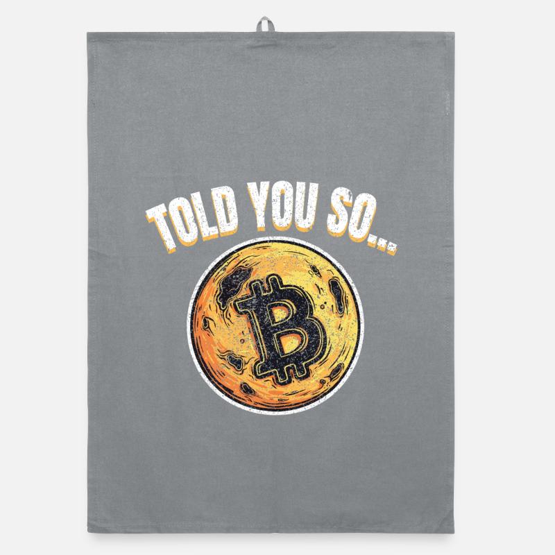 à la lune - Bitcoin, idée de cadeau Bitcoiner Torchon bio