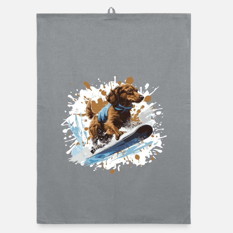Teckel Teckel Teckel Snowboard Torchon bio