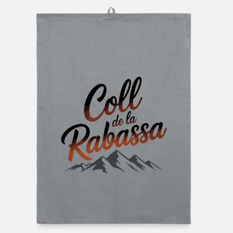 Coll de la Rabassa Climb Script Art Torchon bio