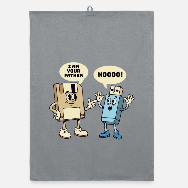 Ich bin dein Vater Diskette Technik Humor Organic Geschirrtuch